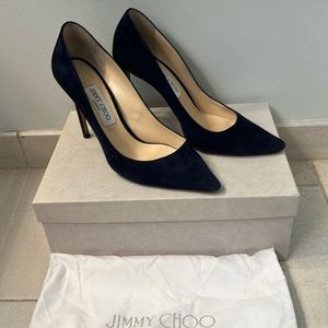 JIMMY CHOO black suede ROMY 100 pumps in size 9